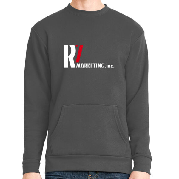 R7 Marketing - 9001 - Unisex Long Sleeve Crew with Pocket Thumbnail
